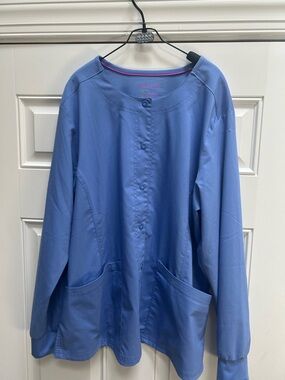 Women's Long-Sleeve Button Front Scrub